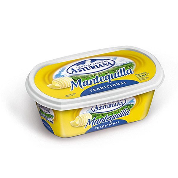 MANTEQUILLA ASTURIANA  BARQUETA 250 g.